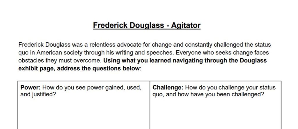 frederick douglass essay prompts