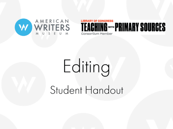 Editing Student Handout