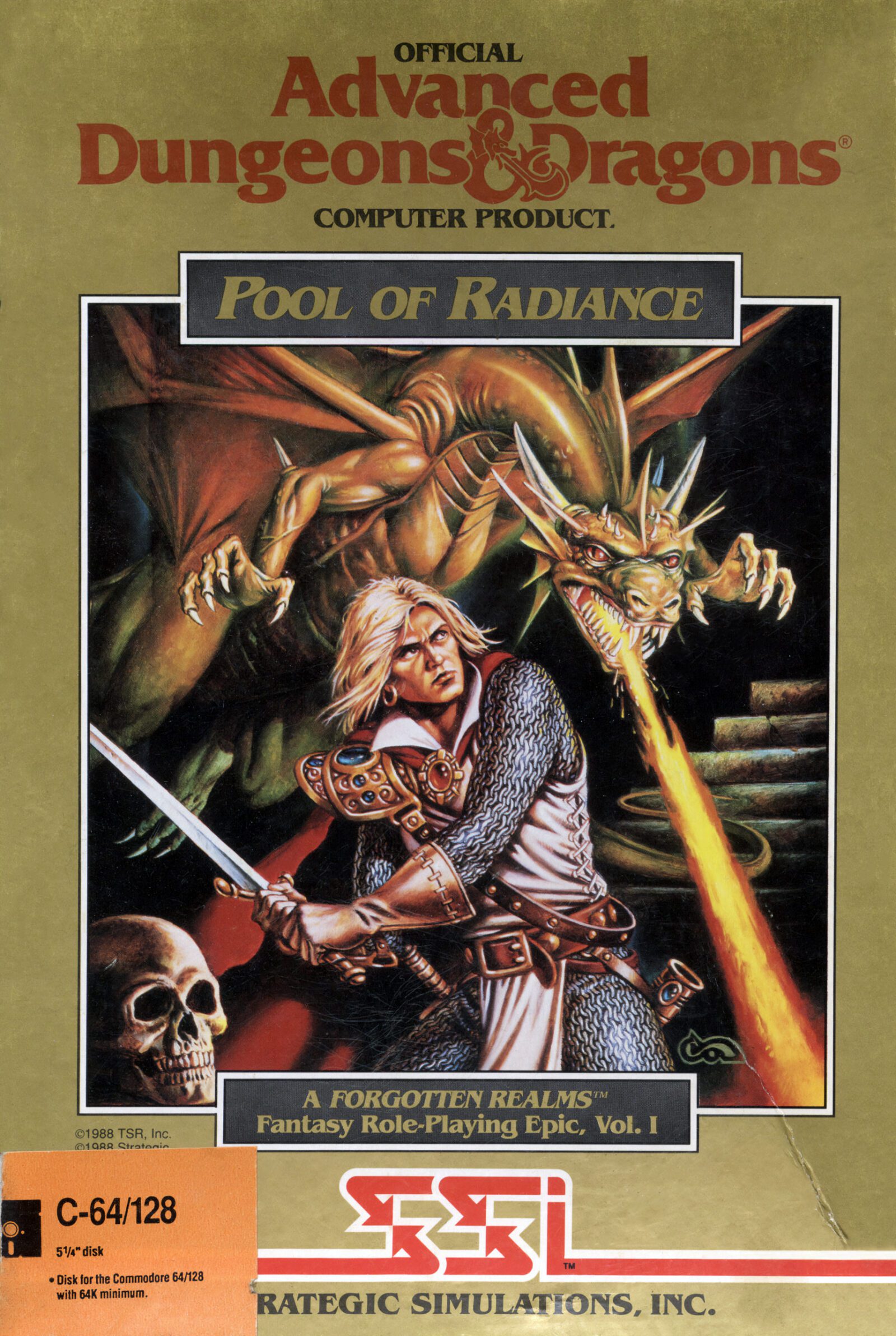 Pool of Radiance video game cover. Art by Clyde Caldwell.